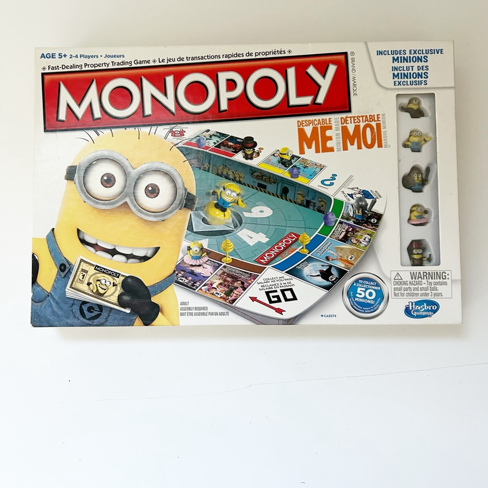 Vintage Hasbro Monopoly Despicable Me Board Game Complete 2013